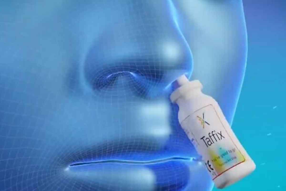 Taffix, è uno spray nasale a base di polvere (PBI) che impedisce ai virus di entrare nei dotti nasali